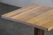 Danish_Mid-Century_Modern_Dark-Stained_Oak_Pedestal_Table_with_Four-Star_Base,_Possibly_O.D._Møbler,_1970s
