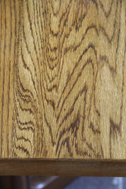 Danish_Mid-Century_Modern_Dark-Stained_Oak_Pedestal_Table_with_Four-Star_Base,_Possibly_O.D._Møbler,_1970s