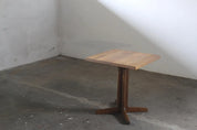 Danish_Mid-Century_Modern_Dark-Stained_Oak_Pedestal_Table_with_Four-Star_Base,_Possibly_O.D._Møbler,_1970s