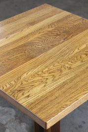 Danish_Mid-Century_Modern_Dark-Stained_Oak_Pedestal_Table_with_Four-Star_Base,_Possibly_O.D._Møbler,_1970s