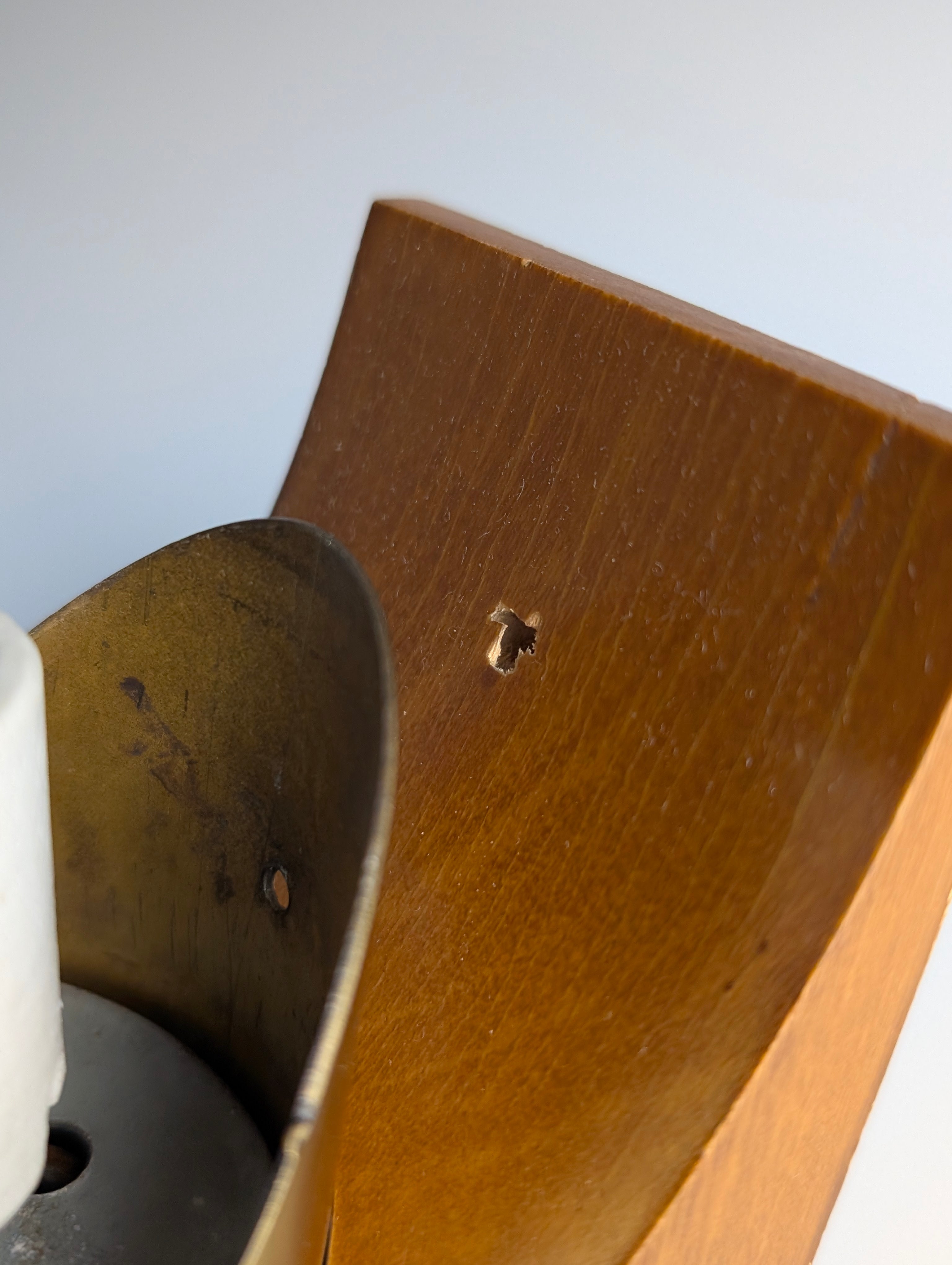 Vintage_Wood,_Brass_and_Two-Tone_Oval_Glass_Wall_Lamp,_Italy,_1970s