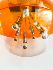 Space_Age_Orange_and_Chrome_Sputnik_Pendant_Lamp_by_RAAK_Amsterdam,_1960s–1970s
