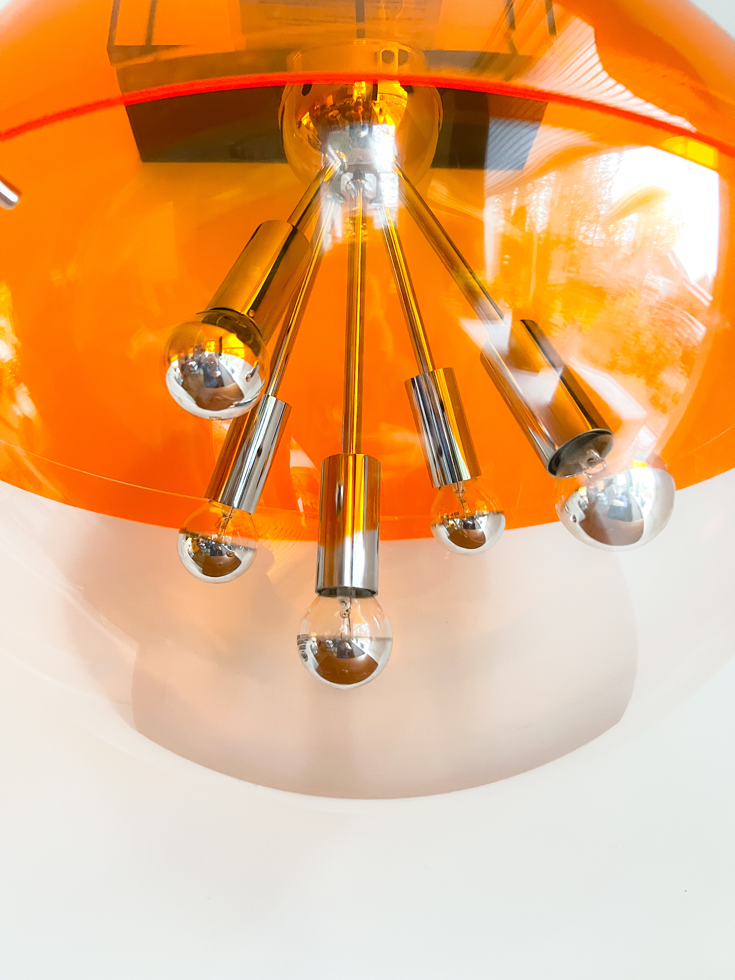 Space_Age_Orange_and_Chrome_Sputnik_Pendant_Lamp_by_RAAK_Amsterdam,_1960s–1970s