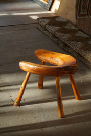 Wabi_Sabi_Stool_in_Solid_Pine,_1950s