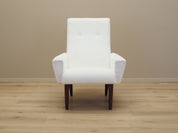 Danish_Modern_White_Armchair_with_New_Upholstery,_1970s,_Denmark