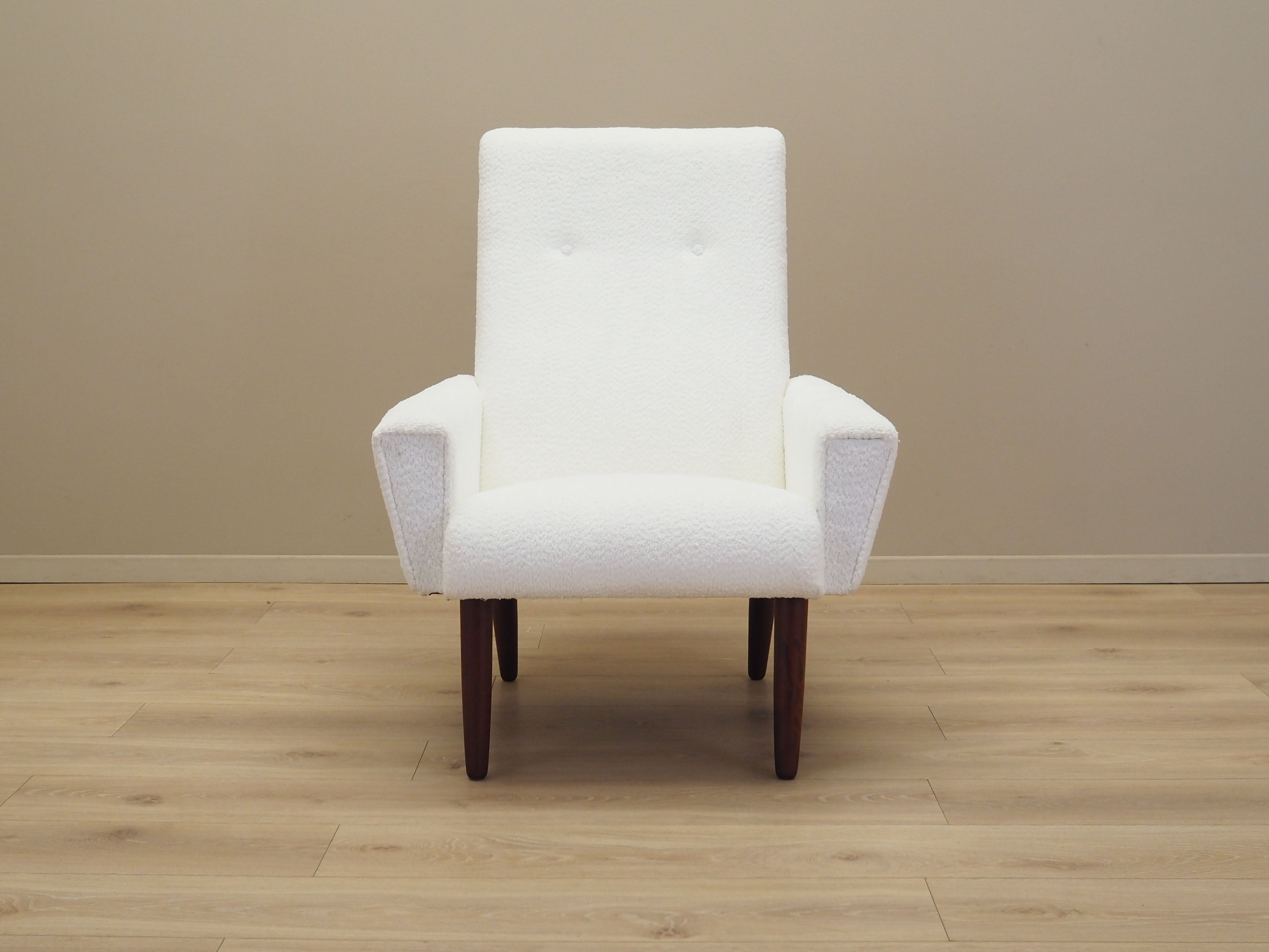 Danish_Modern_White_Armchair_with_New_Upholstery,_1970s,_Denmark
