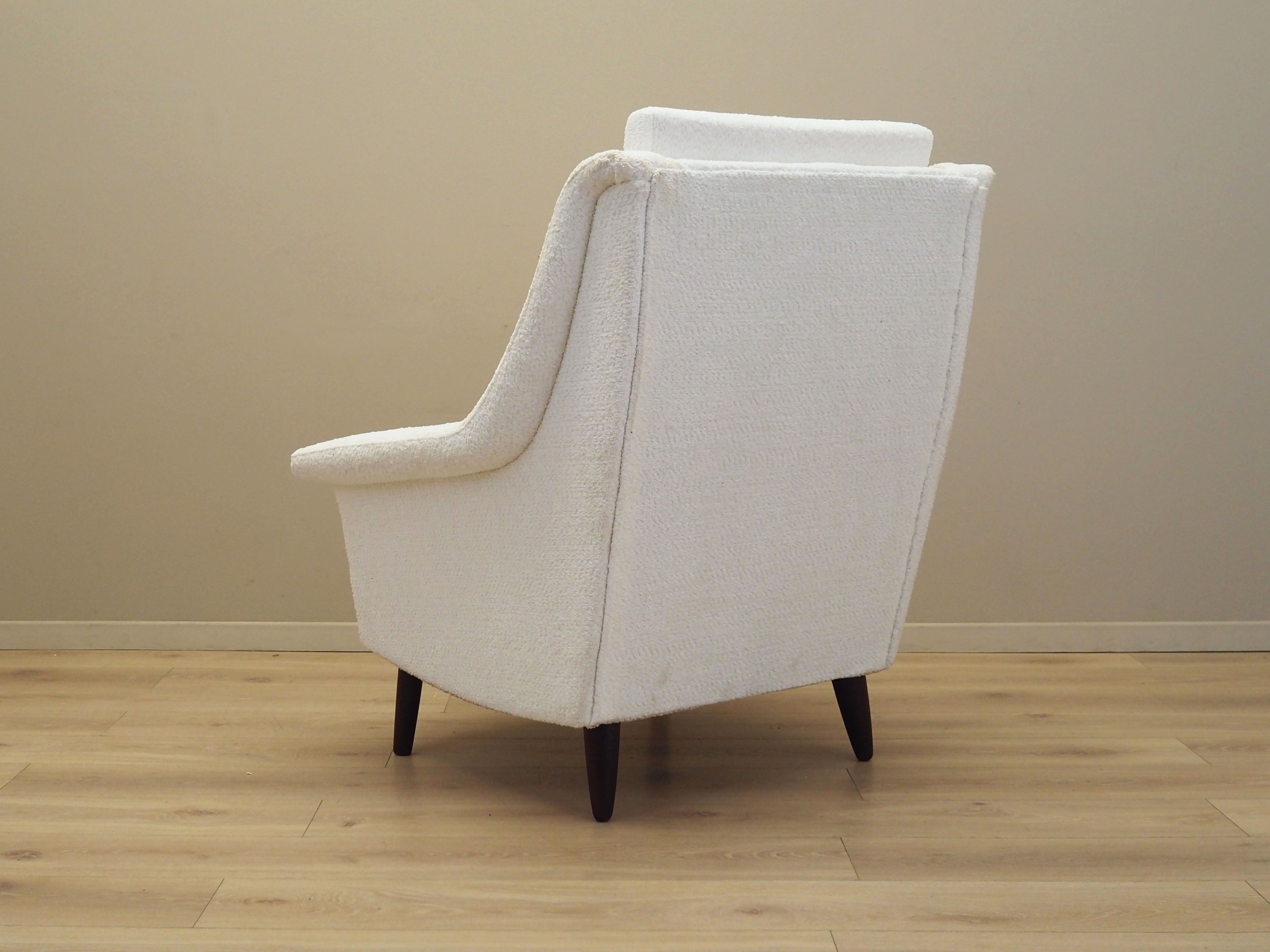 Danish_Modern_White_Armchair_with_Fabric_Upholstery,_1970s,_Denmark