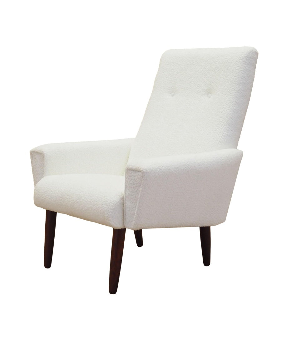 Danish_Modern_White_Armchair_with_New_Upholstery,_1970s,_Denmark
