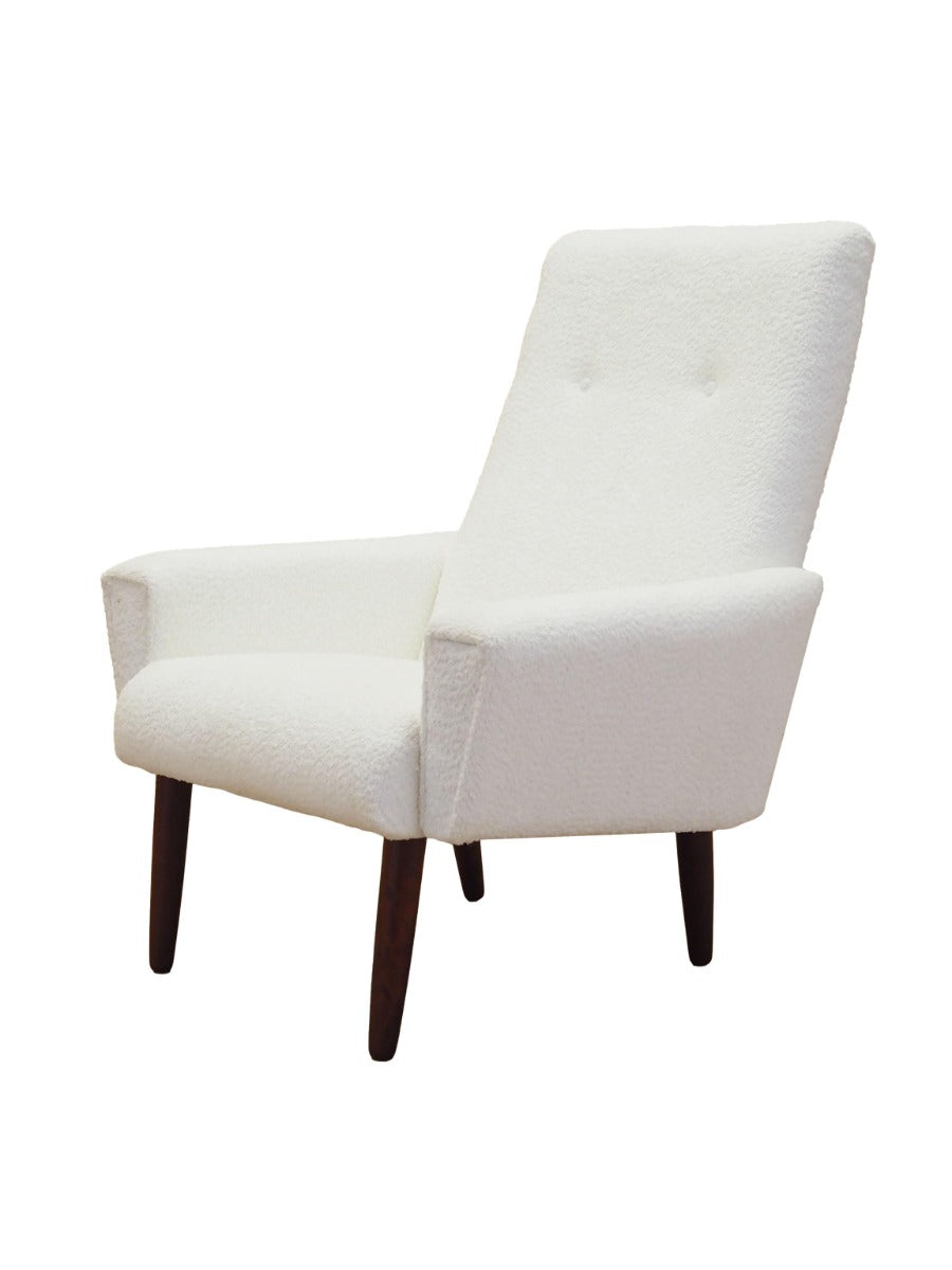 Danish_Modern_White_Armchair_with_New_Upholstery,_1970s,_Denmark
