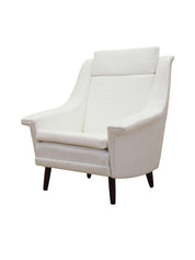 Danish_Modern_White_Armchair_with_Fabric_Upholstery,_1970s,_Denmark