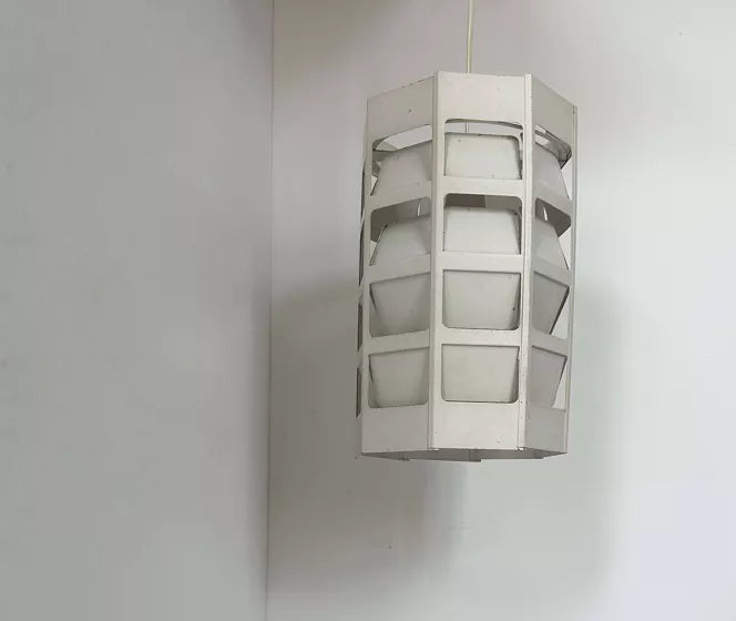 White_Lacquered_Metal_Pendant_Lamp_by_Poul_Gernes_for_Louis_Poulsen,_Denmark_1960s