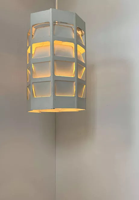 White_Lacquered_Metal_Pendant_Lamp_by_Poul_Gernes_for_Louis_Poulsen,_Denmark_1960s
