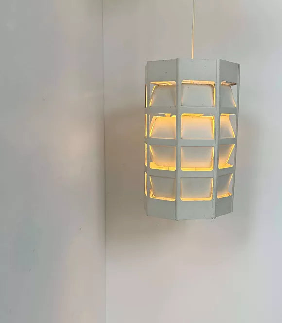 White_Lacquered_Metal_Pendant_Lamp_by_Poul_Gernes_for_Louis_Poulsen,_Denmark_1960s
