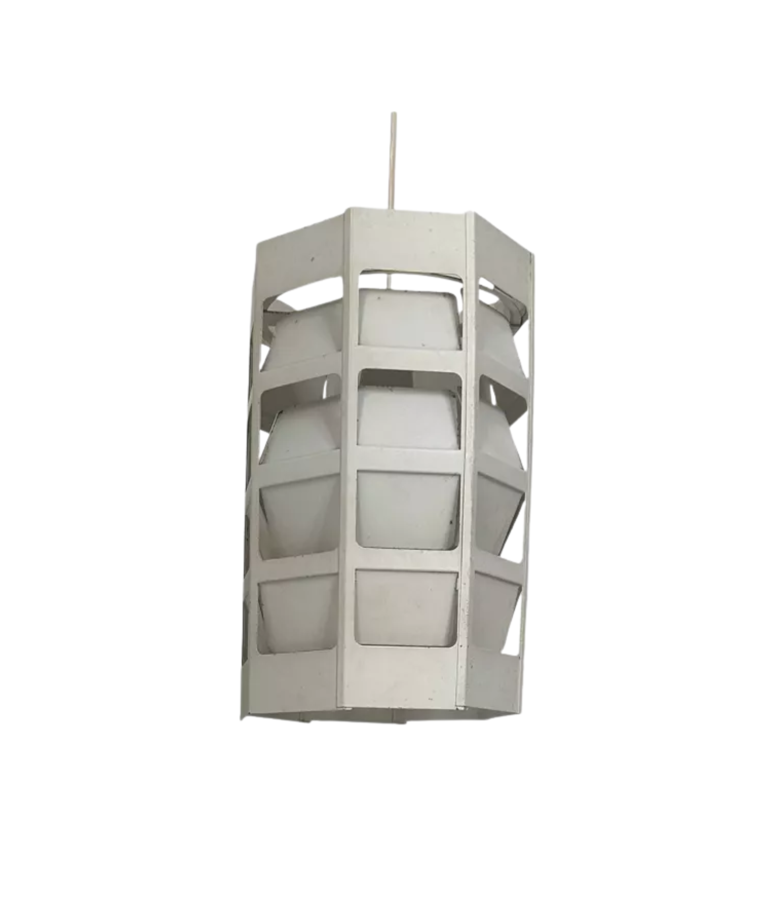 White_Lacquered_Metal_Pendant_Lamp_by_Poul_Gernes_for_Louis_Poulsen,_Denmark_1960s