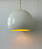 White_Metal_Pendant_Lamp,_Minimalist_Design,_France_1980s
