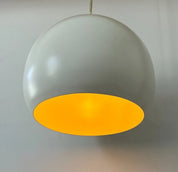 White_Metal_Pendant_Lamp,_Minimalist_Design,_France_1980s