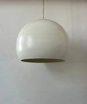 White_Metal_Pendant_Lamp,_Minimalist_Design,_France_1980s