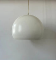 White_Metal_Pendant_Lamp,_Minimalist_Design,_France_1980s