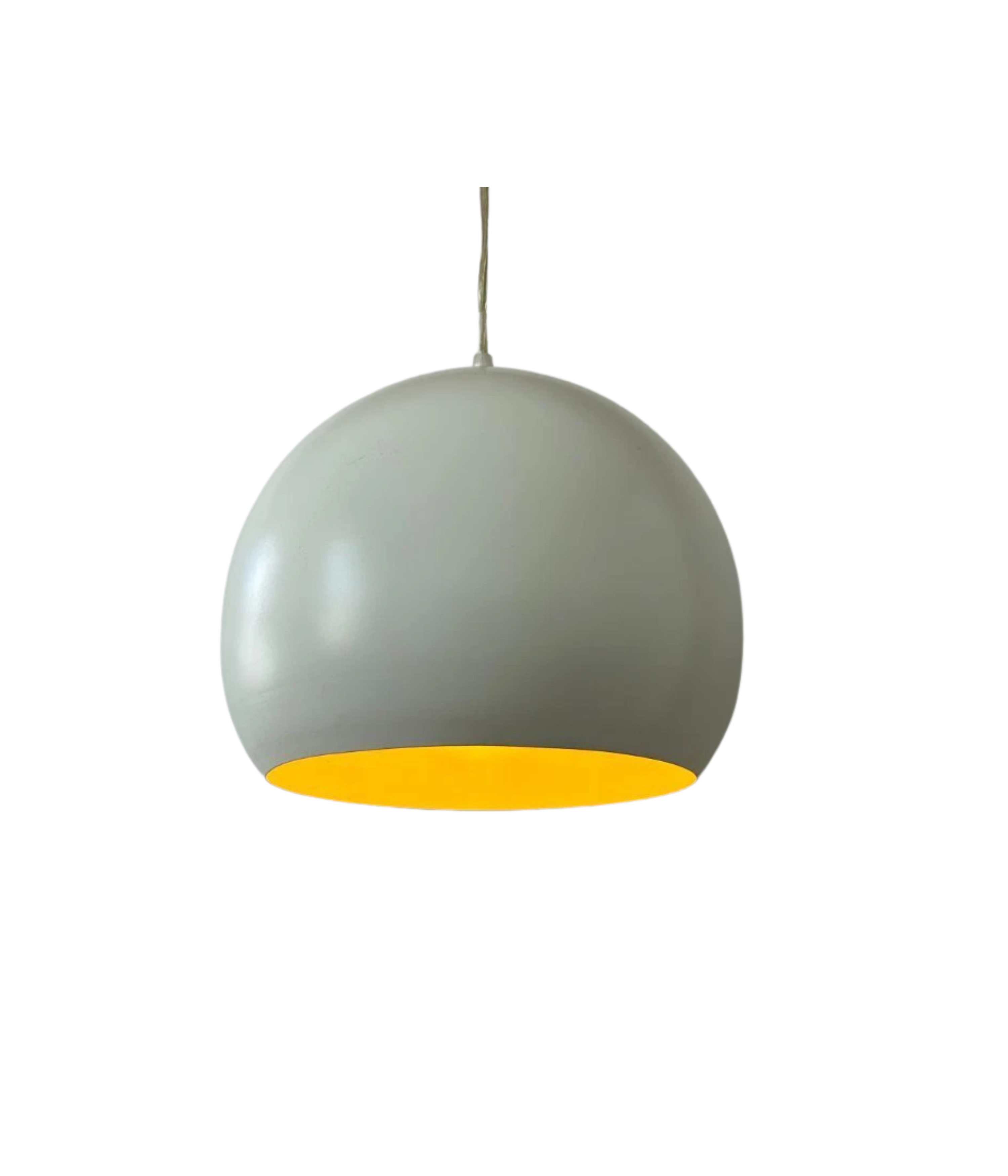 White_Metal_Pendant_Lamp,_Minimalist_Design,_France_1980s