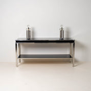 Willy_Rizzo_Cassia_Console_Table_in_Chrome_and_Smoked_Glass,_Italy_1970s
