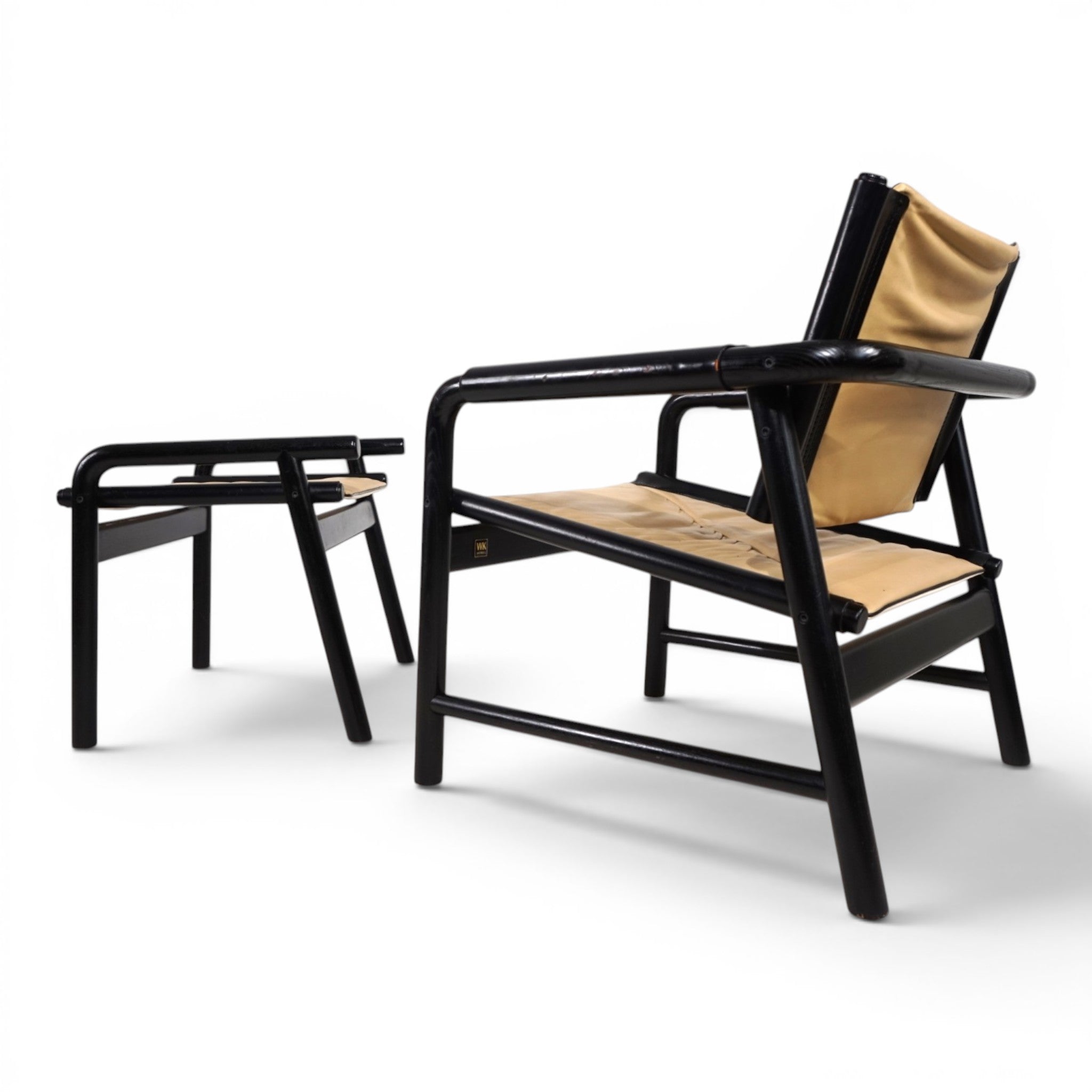 Hans_Eichenberger_Attributed_Lounge_Chair_and_Ottoman_for_WK_Möbel,_Germany,_1970s