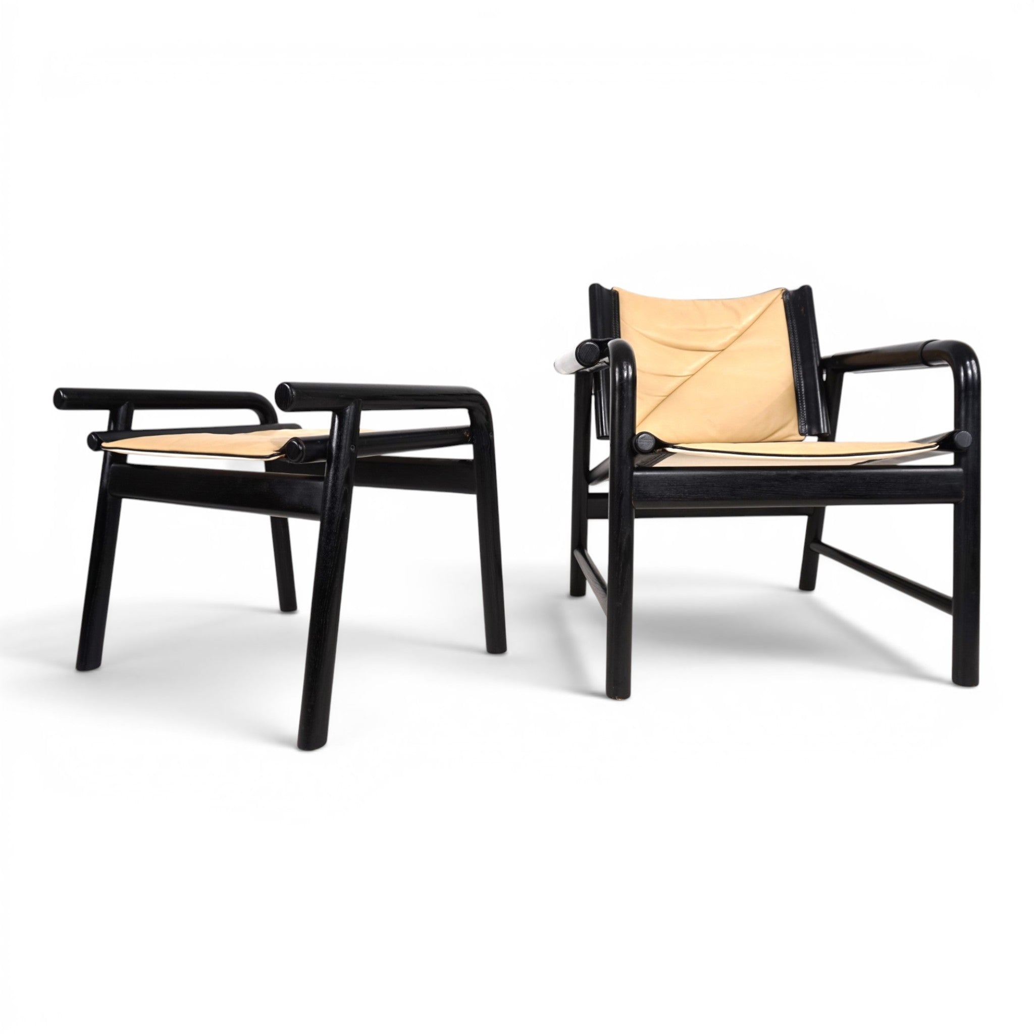 Hans_Eichenberger_Attributed_Lounge_Chair_and_Ottoman_for_WK_Möbel,_Germany,_1970s