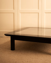 Italian_Square_Coffee_Table_in_Black_Wood_and_Stainless_Steel,_1970s