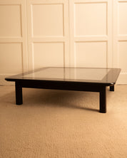Italian_Square_Coffee_Table_in_Black_Wood_and_Stainless_Steel,_1970s