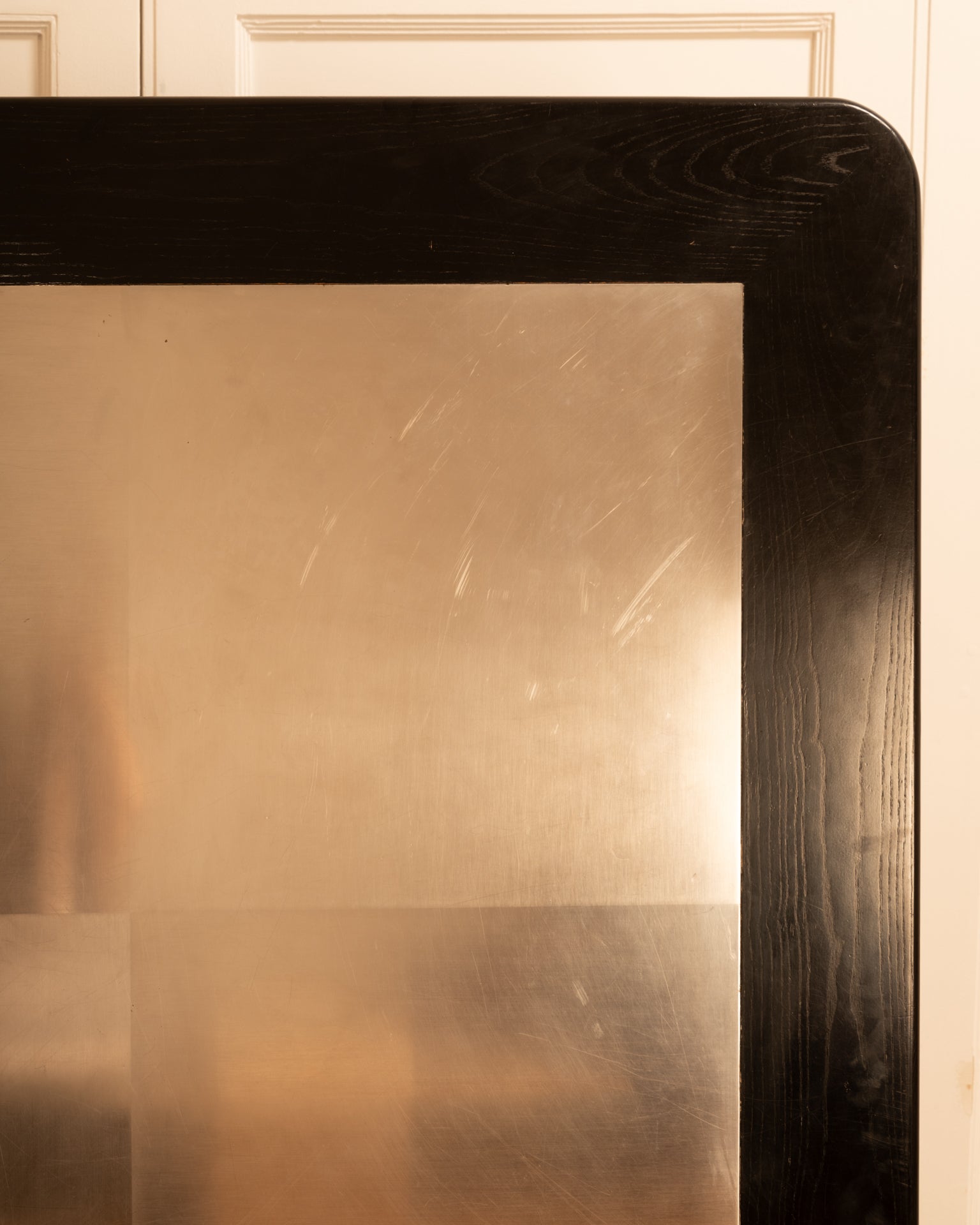 Italian_Square_Coffee_Table_in_Black_Wood_and_Stainless_Steel,_1970s