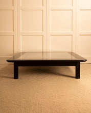 Italian_Square_Coffee_Table_in_Black_Wood_and_Stainless_Steel,_1970s