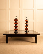 Italian_Square_Coffee_Table_in_Black_Wood_and_Stainless_Steel,_1970s