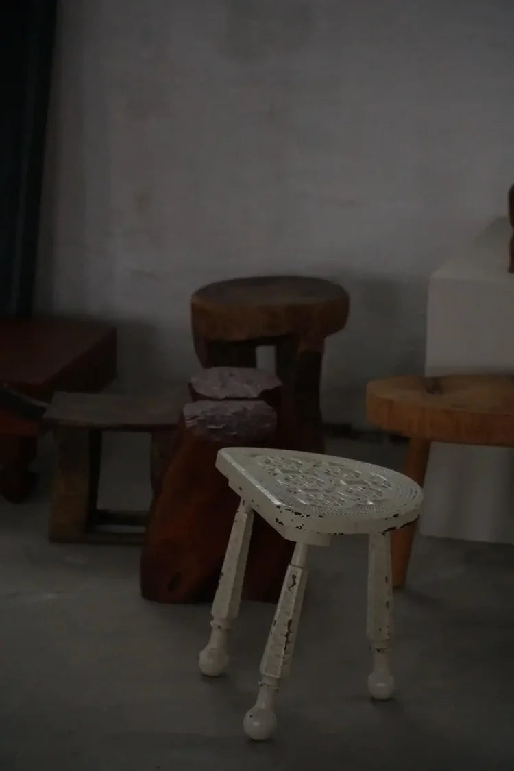Wooden_Tripod_Stool_with_Carved_Details,_Rustic_Scandinavian_Design