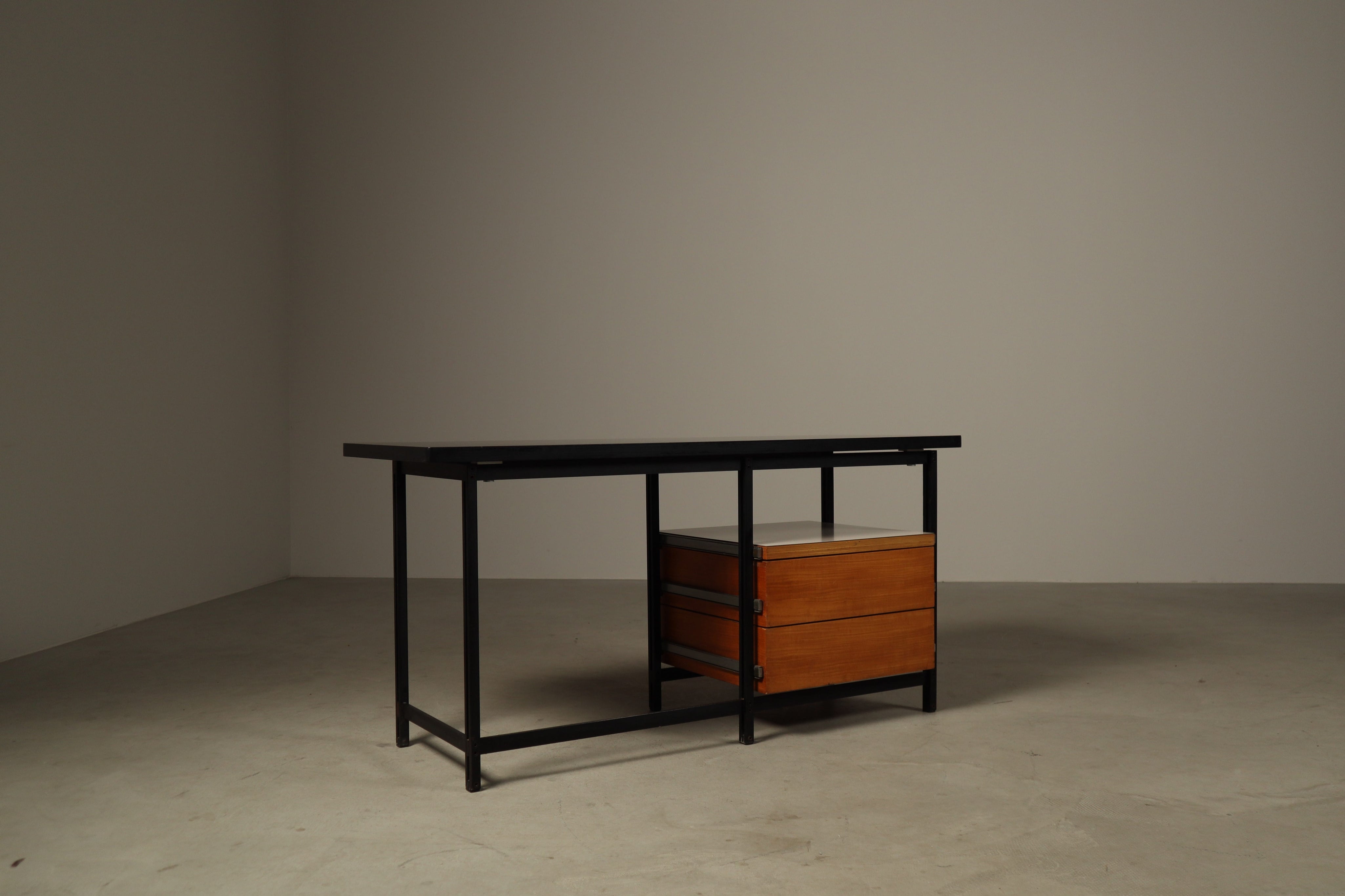 Jules_Wabbes_Writing_Desk_for_Mobilier_Universel,_Belgian_Mid_Century_Modern_Desk,_1960s