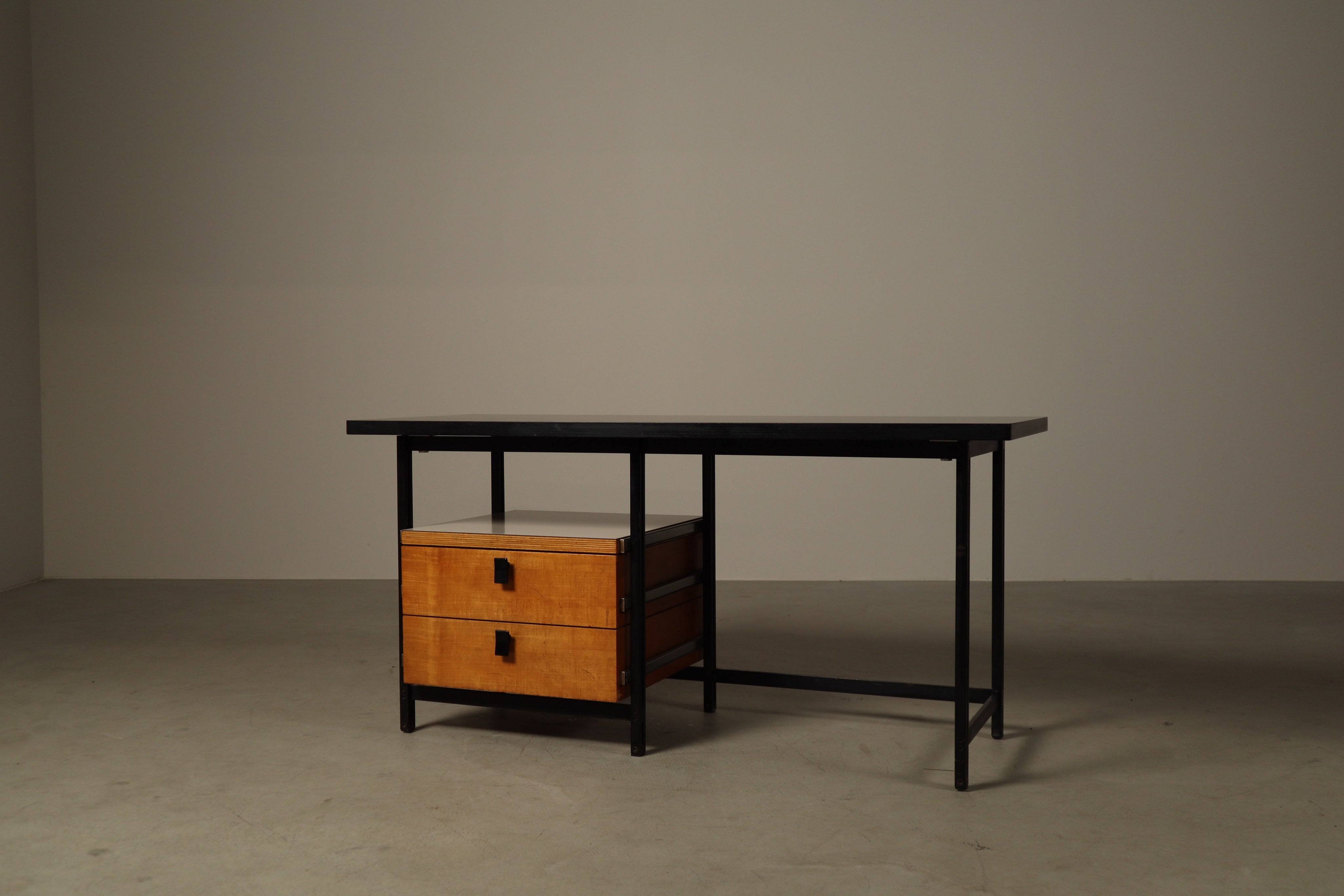 Jules_Wabbes_Writing_Desk_for_Mobilier_Universel,_Belgian_Mid_Century_Modern_Desk,_1960s
