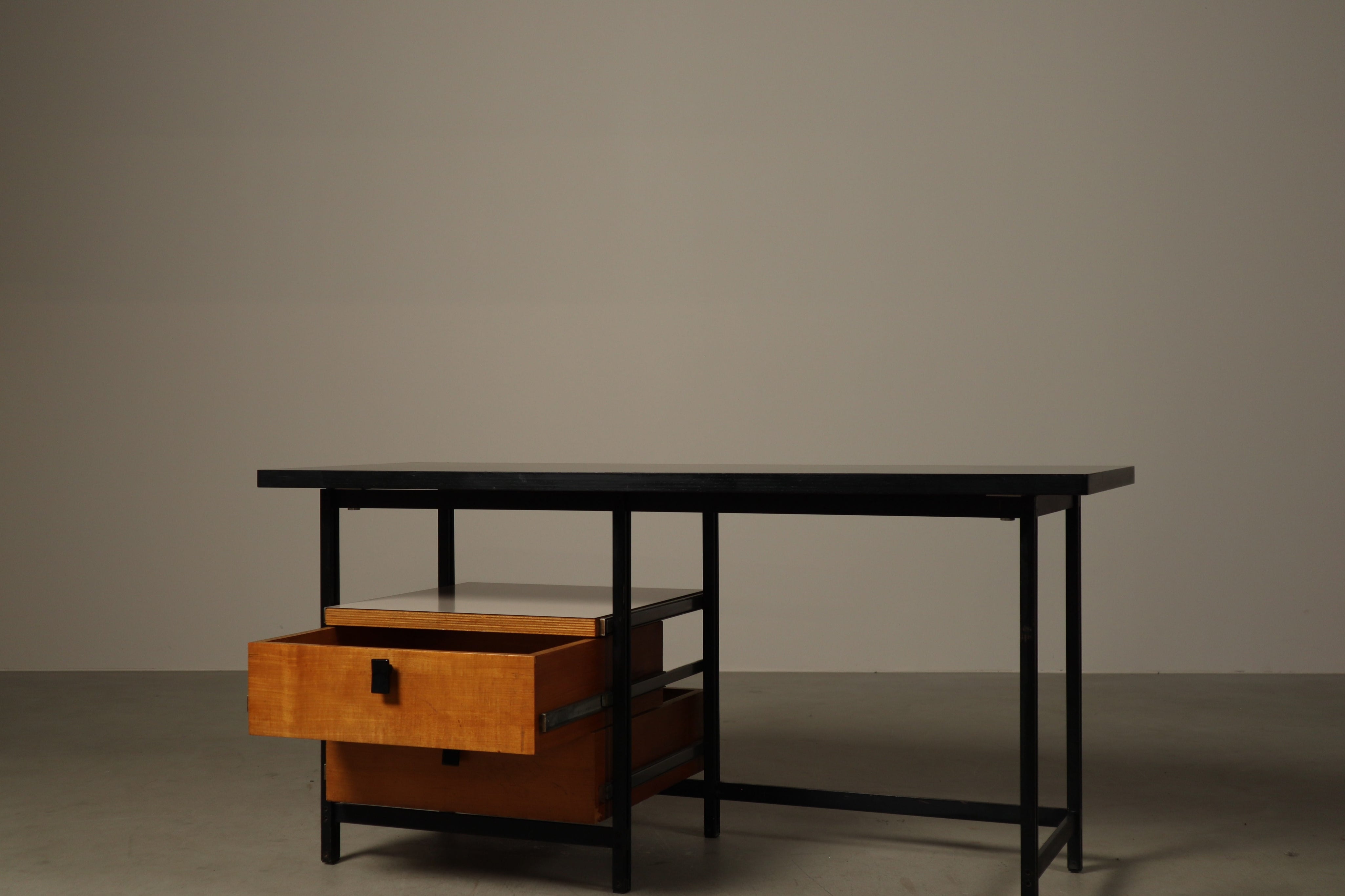 Jules_Wabbes_Writing_Desk_for_Mobilier_Universel,_Belgian_Mid_Century_Modern_Desk,_1960s
