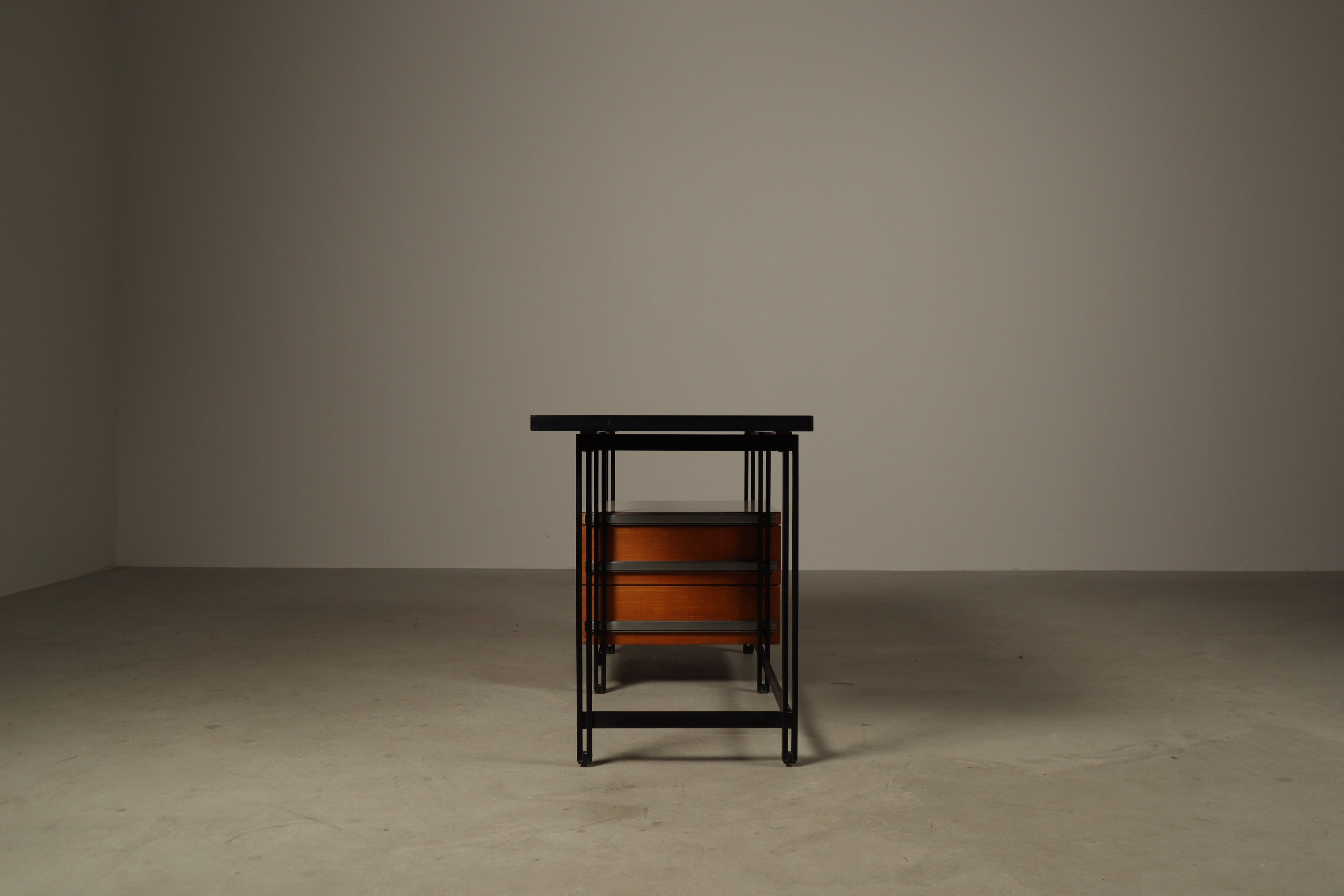Jules_Wabbes_Writing_Desk_for_Mobilier_Universel,_Belgian_Mid_Century_Modern_Desk,_1960s