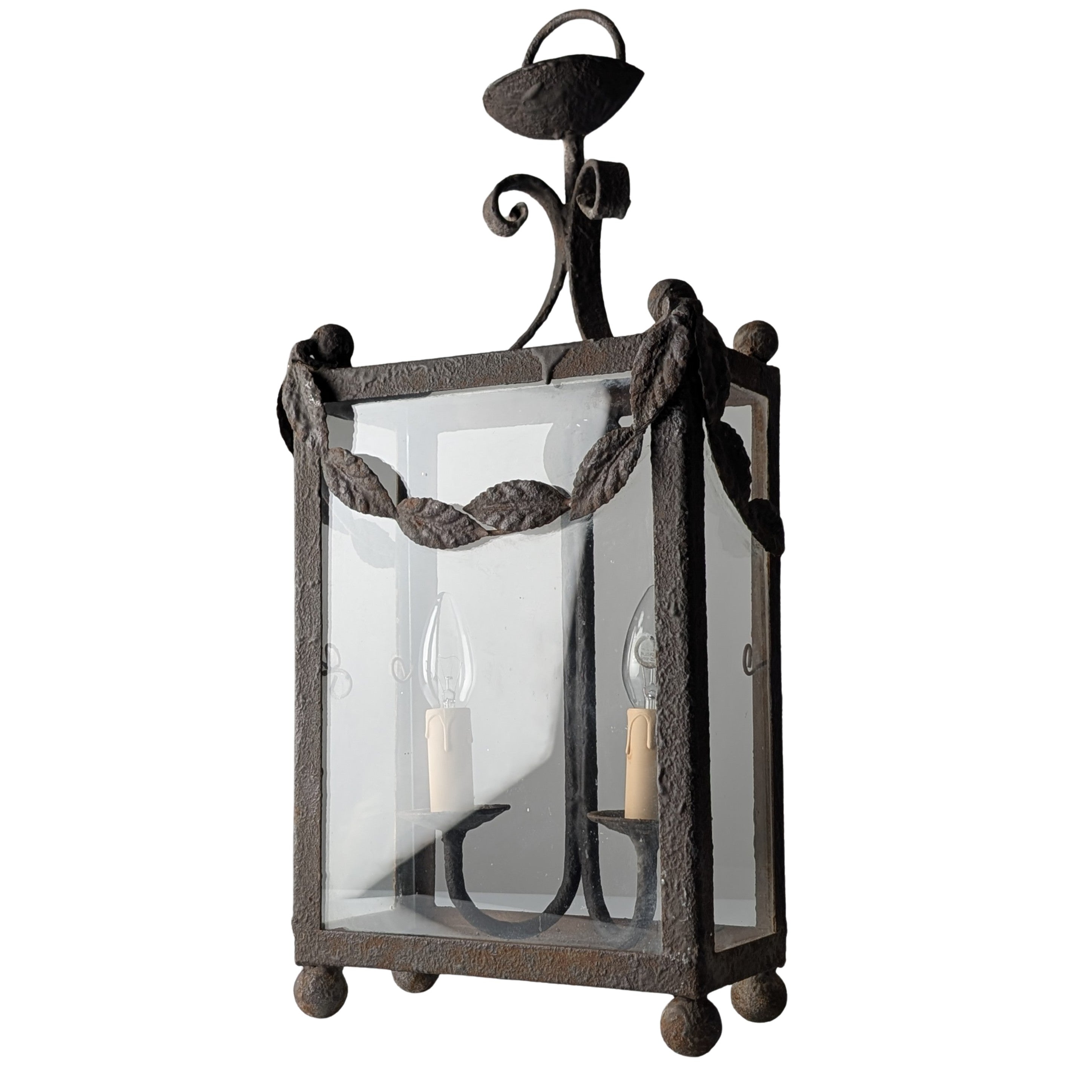 Wrought_Iron_Lantern_with_Foliate_Decoration,_20th_Century,_Europe