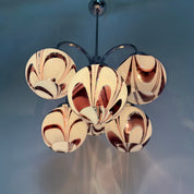 XL_Murano_Glass_Swirl_Chandelier_in_Purple_and_White,_Italy_1970s