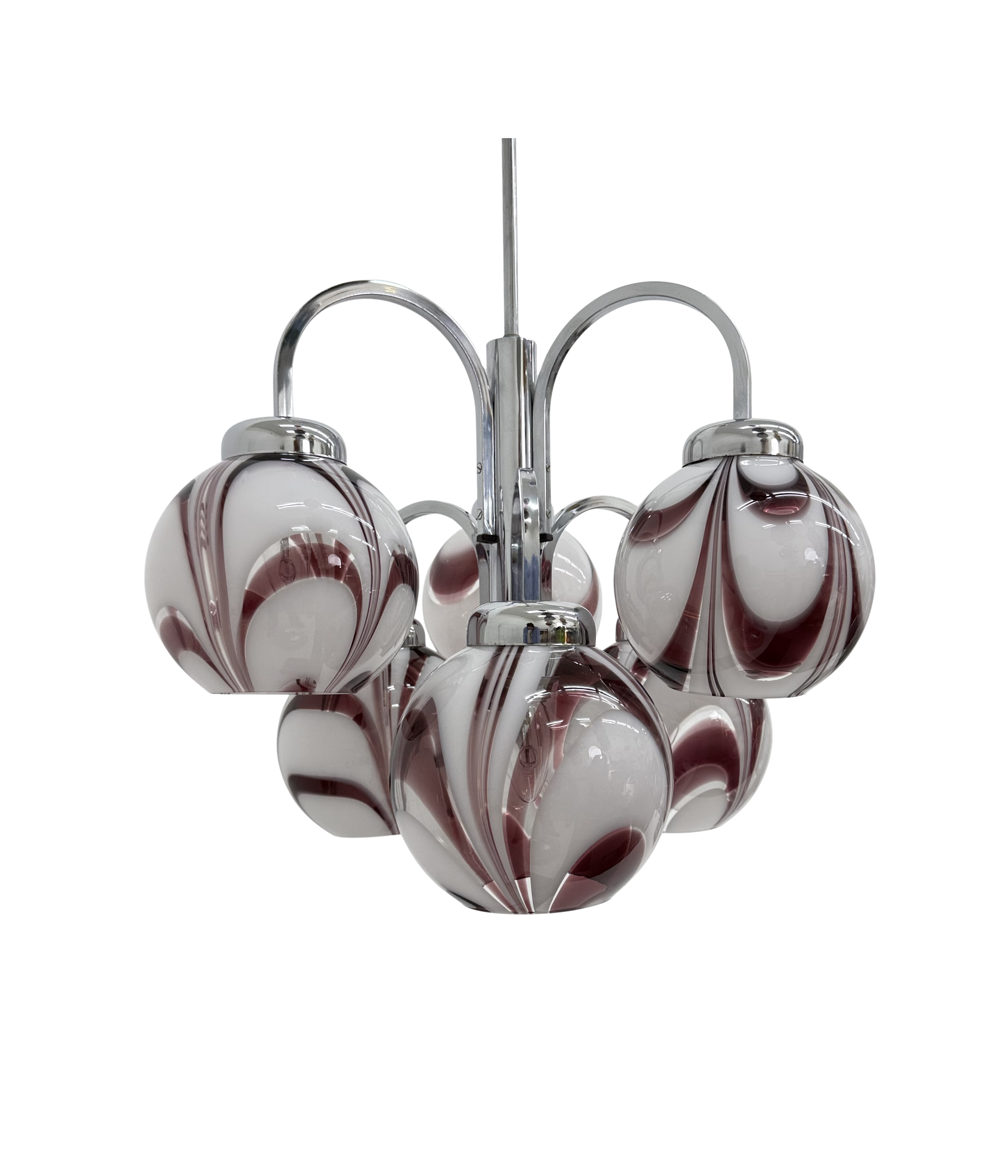XL_Murano_Glass_Swirl_Chandelier_in_Purple_and_White,_Italy_1970s