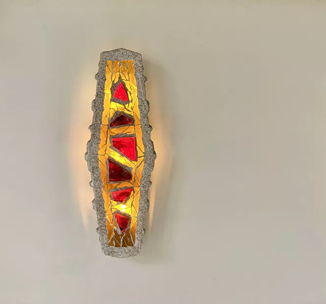 XL_Stained_Glass_Wall_Sconce_in_Cement_and_Glass,_Sweden_1950s