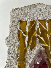 XL_Stained_Glass_Wall_Sconce_in_Cement_and_Glass,_Sweden_1950s