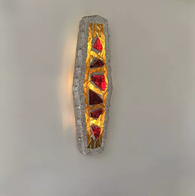 XL_Stained_Glass_Wall_Sconce_in_Cement_and_Glass,_Sweden_1950s