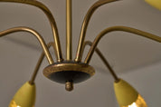 Yellow_Chandelier,_Mid-Century_Modern,_Brass_&_Steel,_1950s,_Italy