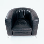 Onda_Lounge_Chair_by_De_Pas,_D’Urbino_&_Lomazzi_for_Zanotta_in_Black_Leather,_Italy_1985