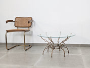 Zigzag_Bronze_Faux_Bamboo_Hollywood_Regency_Coffee_Table,_1960s