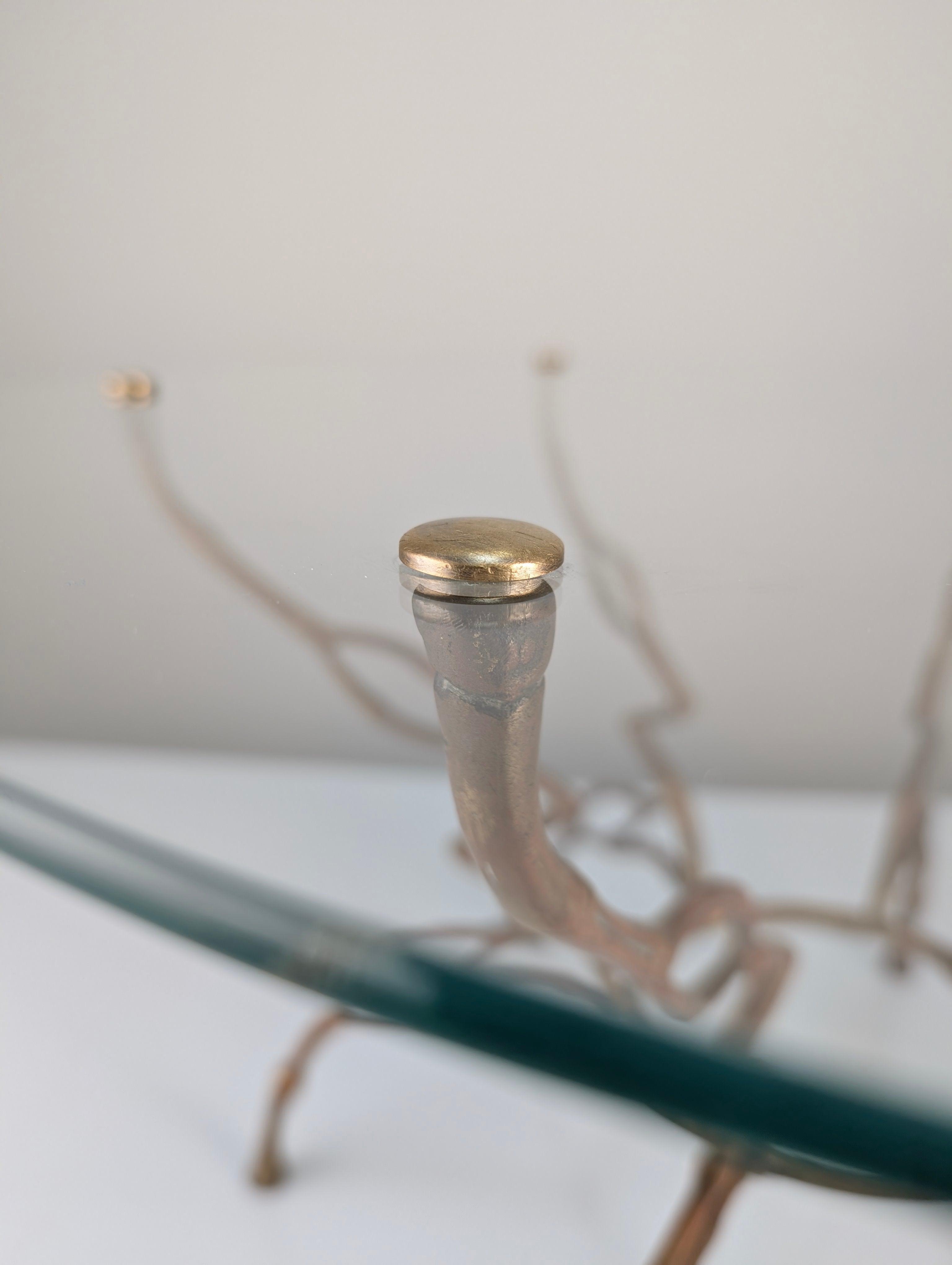 Zigzag_Bronze_Faux_Bamboo_Hollywood_Regency_Coffee_Table,_1960s