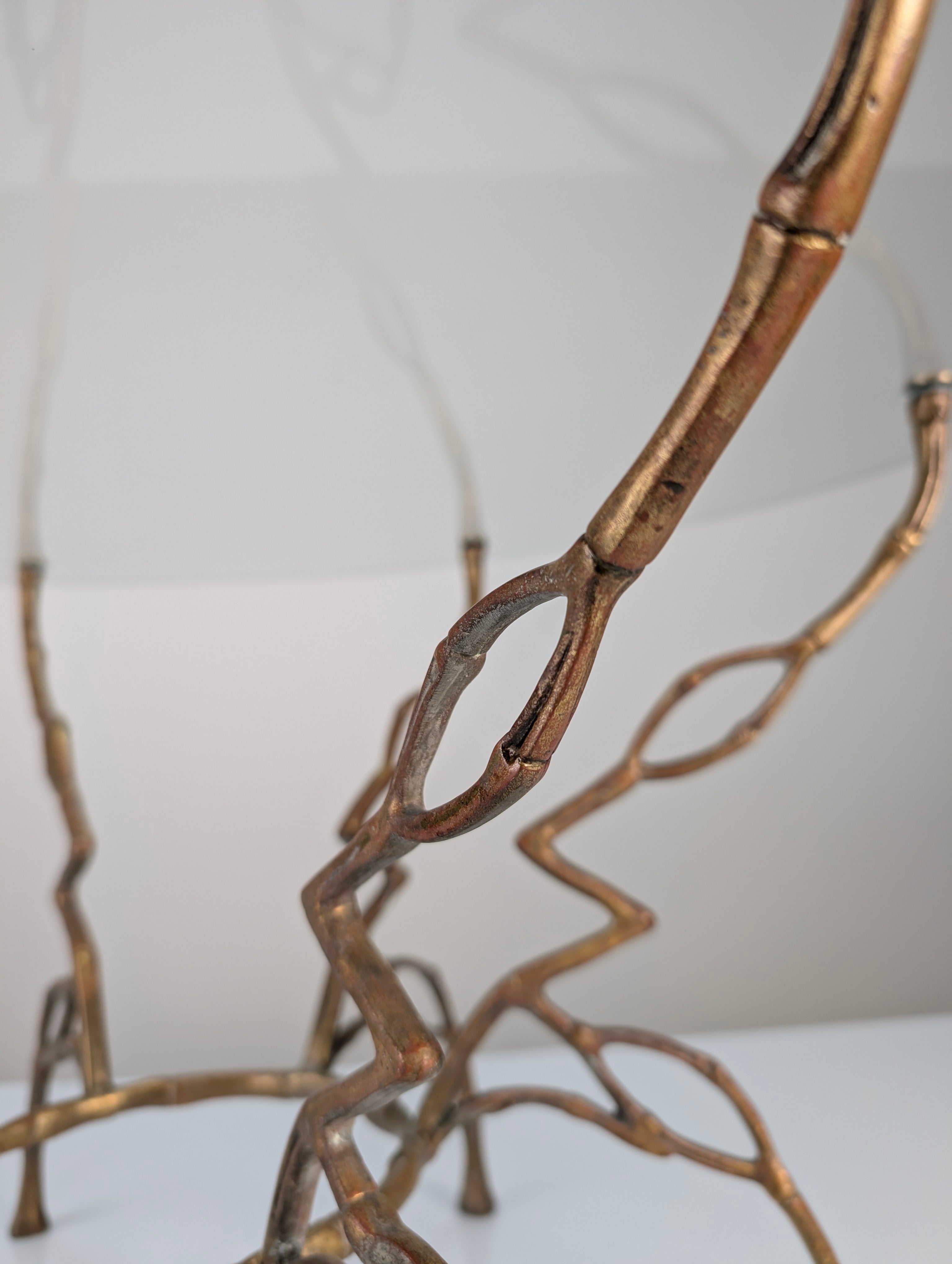 Zigzag_Bronze_Faux_Bamboo_Hollywood_Regency_Coffee_Table,_1960s